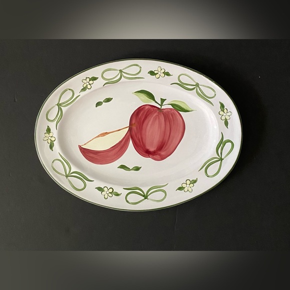 BLOCK Molde Portugal Barbara Eigen Apples Serving Oval Plate 14" x 10” - Picture 7 of 7